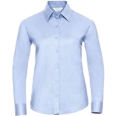 Russell Collectie Dames/Dames Lange Mouw Easy Care Oxford Shirt (Oxford Blauw)