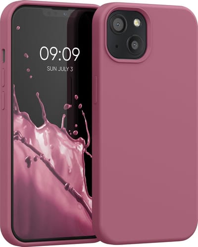 kwmobile telefoonhoesje geschikt voor Apple iPhone 13 - Hoesje met siliconen coating - Smartphone case in donkerroze