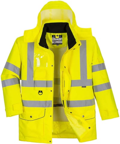 Portwest Ademend Hi-Vis 7-in-1 Verkeersjack S427 - Geel - S