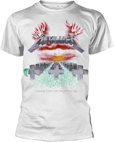 Metallica Heren Tshirt -S- Master Of Puppets Wit