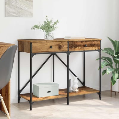 vidaXL Wandtafel Oud Hout 100 x 39 x 78,5 cm Bewerkt hout