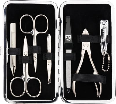 Hoogwaardige Manicureset in Imitatielederen Etui voor Nagelverzorging