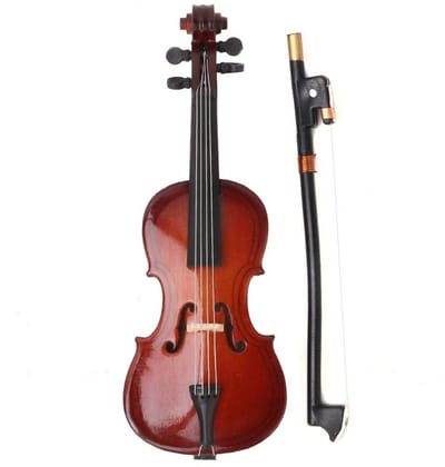 Dailygoods- Miniatuur Cello 10 cm - Houten Muziekmodel - Decoratie Bureau - Geschenkverpakking - Handgemaakt - Duurzaam Lindenhout