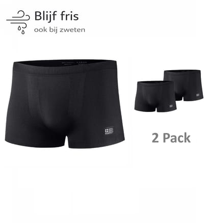 Brubeck B-LIGHT Heren Sportondergoed 2-Pack – Naadloze Boxershort – Hardlopen, Wandelen en Reizen