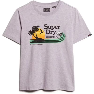 Superdry - Gestreept Outdoor T-shirt met relaxte pasvorm - Dames - T-shirts