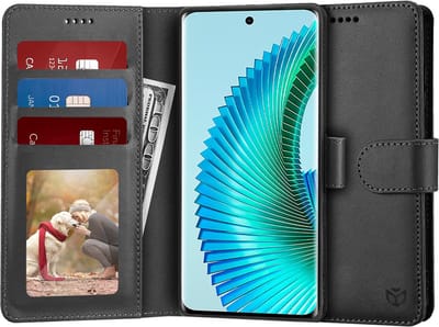 Hoesje geschikt voor HONOR Magic6 Lite - Techsuit Diary Book Wallet Case - Zwart