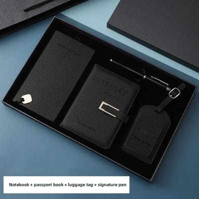 Xcruiser Luxe Paspoorthouder Notebook/Dagboek Met Bagagelabel Reisvluchtset Met Aangepast Logo Voor Reiskerstcadeaus Idee