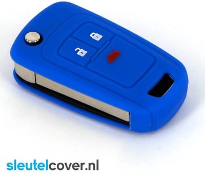 Opel SleutelCover - Blauw / Silicone sleutelhoesje / beschermhoesje autosleutel