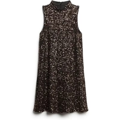 Superdry - Mouwloze mini-jurk met lovertjes en A-lijn - Dames - Jurken