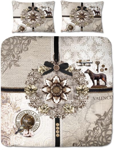 Suela Home - Elvira - Dekbedovertrek - Eenpersoons - 140x200/220 cm - Multi - Katoen