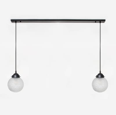 2 x Nouveau Romance Geëtst lampen aan plafondbalk Moonlight - Art Deco Trade