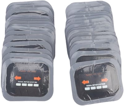 Dailygoods- Bandenreparatiepatches 40 Stuks - 65x80mm / 2,56x3,15in - Radiaalbandpatch - Geschikt voor Auto's/Motorfietsen/Vrachtwagens - Premium Rubber - Eenvoudige Toepassing - Bandpatch