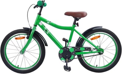 Kinderfiets - Jongensfiets Meisjesfiets - Fietstraining Schoolpaden - Stabiel Stalen Frame - 18 inch - Groen