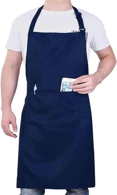 Schort, unisex, waterdicht, geschikt voor barbecues, restaurants, cafés, enz. Blauw.