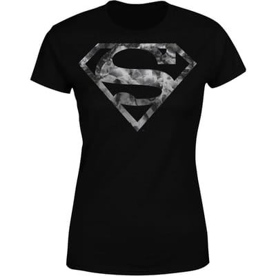DC Originals Marble Superman Logo Dames T-shirt - Zwart - L