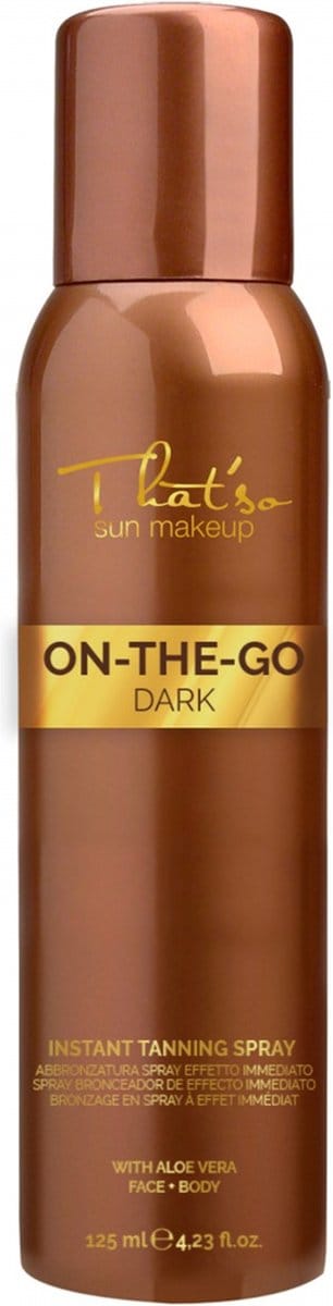 That'so Zelfbruiner Self Tan voor gezicht en lichaam - On the go Dark spray tan - Direct bruine sunkissed kleur - 125ml -