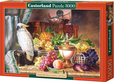 Copy of Still Life With Friut and a Cockatoo, Josef Schuster - 3000 stukjes