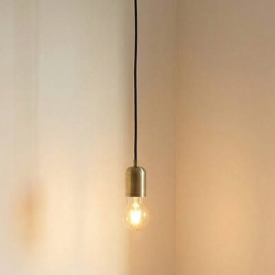 Lindby - hanglamp - 1licht - Aluminium, staal - H: 7 cm - E27 - messing