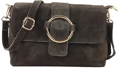 Giuliano lederen suede schoudertas Cosima - Dames - Olijfgroen