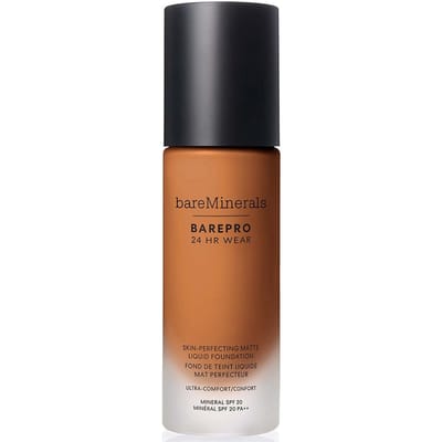 bareMinerals Barepro 24Hr Matte Comfort Liquid Foundation Mineral Spf20 30ml (various shades) - Med. Deep 46 Warm