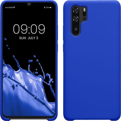 kwmobile telefoonhoesje geschikt voor Huawei P30 Pro - Hoesje met siliconen coating - Smartphone case in Baltisch blauw
