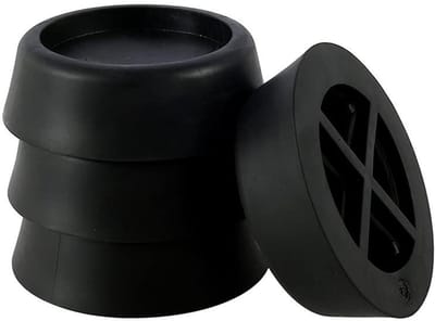 Trillingsdempers Rubber - Schokdempers Wasmachine - Apparaten Stabiliseren - Antislip Stabiele Grip - 65 x 45 x 2 cm - Zwart