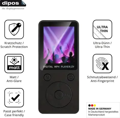 dipos – 4x Matte Beschermfolie geschikt voor Aivane S11 MP3-Player | Krasbestendige & antireflecterende Screenprotector Ultra-Thin