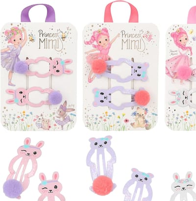 Depesche - Princess Mimi haarspeldjes met pompon - 1 set