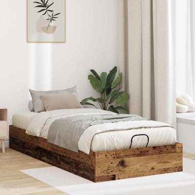 vidaXL - Ottoman - Bedframe - Oud - hout - 80,5 - x - 200 - cm - Geconstrueerd - hout