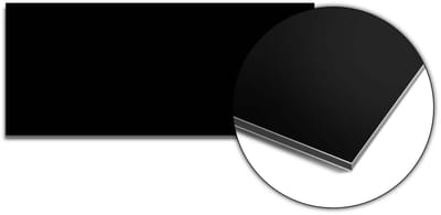 KitchenArt - Pure Black Spatscherm - 70x30 cm - Spatscherm Achterwand Keuken - Spatwand Keuken