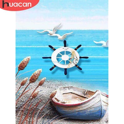 5D DIY diamant schilderij landschap volledige ronde diamant borduurwerk verkoop landschap foto 20X30 blue