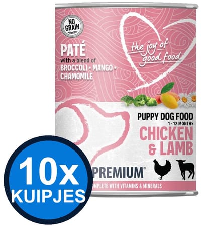 10x Euro-Premium - Pate Puppy Chicken & lamb - Hondenvoer Natvoer - 400 g