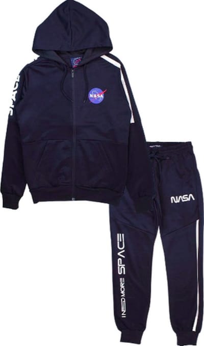 Nasa joggingpak / trainingspak / vrijetijdspak - Vest + Broek - donkerblauw - Maat M