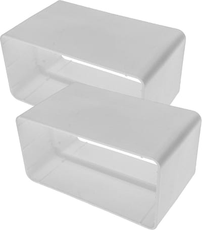 Rechthoekige Buisverbindingen 110 x 55 mm - 2 Stuks voor Ventilatie en Verwarming