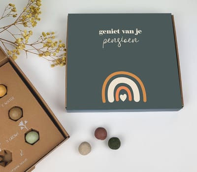 Bloembommetjes - PENSIOEN- Zaadjes - Cadeau pensioen - regenboog - geniet van je pensioen - Zaad