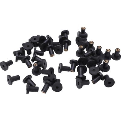 Ensemble de 50 pièces Écrous à expansion M5 en caoutchouc Fixations pour Pare-brise de Voiture Motos Carénages Kayaks