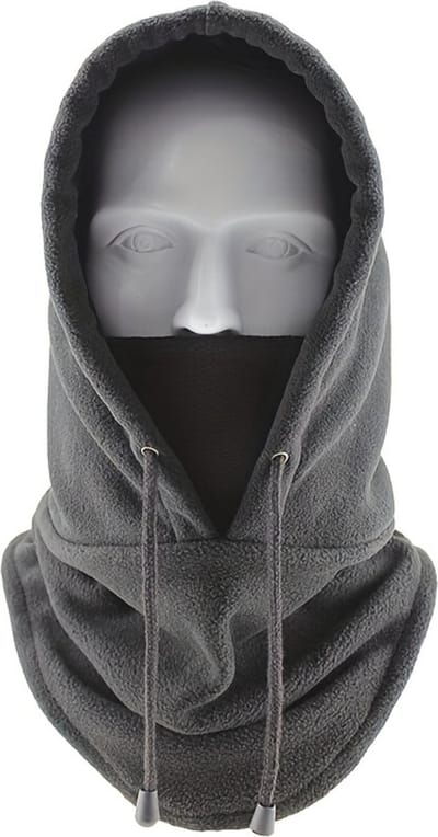 Nivard Nekwarmer - Heren - Dames - Fleece - Motor - Bandana - Masker - Colsjaal - Winter - Sjaal - Gewatteerd - Skiën - Hoodie - Grijs