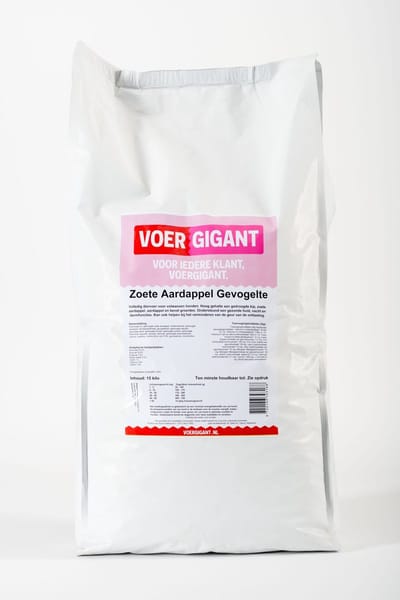 Voergigant - Graanvrij hondenvoer - Zoete Aardappel Gevogelte - 15 kg