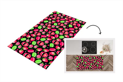 Keukenloper - Loper keuken - Eten - Patroon - Roze - 120x60 cm - Keukenloper vinyl