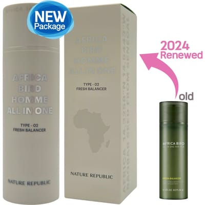 [NATURE REPUBLIC] Africa Bird Homme All In One (Fresh Balancer 150ml / Moisturizer 150ml / Shaving Foam Cleanser 150ml) (1pc) Fresh Balancer
