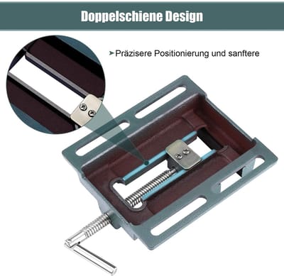 Dailygoods- Bankschroef Draaibaar 4 Inch - Gietijzer - Kaakopening 11 cm - Werkbank - Tafelklem - Hoge Kwaliteit 18,5 x 16,6 x 2,7 cm - Tafelbankschroef