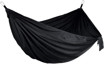 Grote Hangmat - Kampeerhangmat Schommel - Buiten Ontspannen - Scheurvast Parachute Doek - 270x140 cm - Zwart