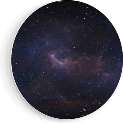 Artaza Forex Muurcirkel Ruimte met Sterren - Heelal - 60x60 cm - Wandbord - Wandcirkel - Rond Schilderij - Wanddecoratie Cirkel