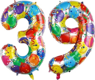Cijfer Ballonnen Ballon Cijfer 39 Verjaardag Versiering Feest Helium Ballonnen Cijferballon Folieballon Kleur Xl Formaat