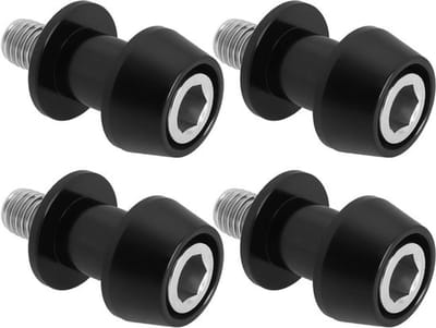 Dailygoods- Swingarm Spool - Aluminiumlegering - M10 Schroefdraad - 2 Paar - Zwart - CNC Precisie Bewerking - Motorcycle Stand Screws