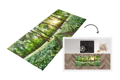 Keukenloper - Loper keuken - Bos - Bloemen - Lente - 120x50 cm - Keukenloper vinyl