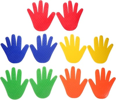 5 Paar Tactiele Massagematten voor Hand- en Voetafdrukken, Sensorisch Textiel voor Kinderen, Ideaal voor de Klas en Ontwikkeling van Zintuigen