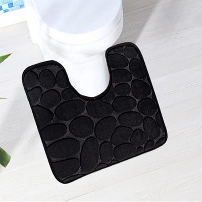 Toiletdeurmat Vloerkleed Mat Toiletvloermat U-vormige Vloermat Waterdichte Mat Toilet Badkamer Absorberende Antislip Mat 40 * 50cm