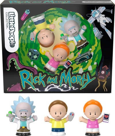 Figuurset - Verzamelobjecten - Interdimensionale Avonturen - Drie Favoriete Personages - 3.5 x 16.8 x 6.7 cm - Blauw Groen Roze