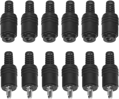 Allecto - 12 Stuks 2-Pin Din Speaker Plug/Sockets - Male/Female HiFi